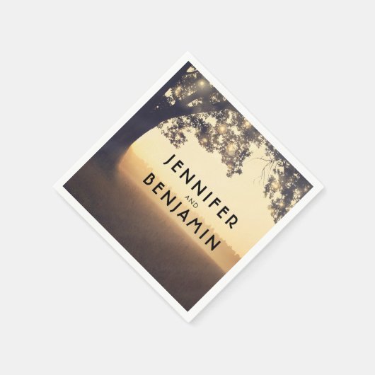 Serviette En Papier Mariage d'arborescence (Coin)