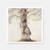 Serviette En Papier Mariage d'arbre rustique (Devant)