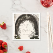 Serviette En Papier Mariage d'arche botanique romantique (En situation)