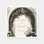 Serviette En Papier Mariage d'arche botanique romantique (Devant)