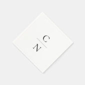 Serviette En Papier Mariage d'arche Monogram moderne (Coin)