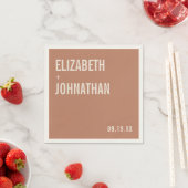 Serviette En Papier Mariage d'argile Boho (En situation)
