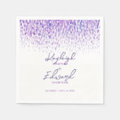 Serviette En Papier Mariage d'art en cascade violet mauve (Devant)