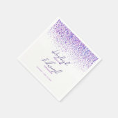 Serviette En Papier Mariage d'art en cascade violet mauve (Coin)