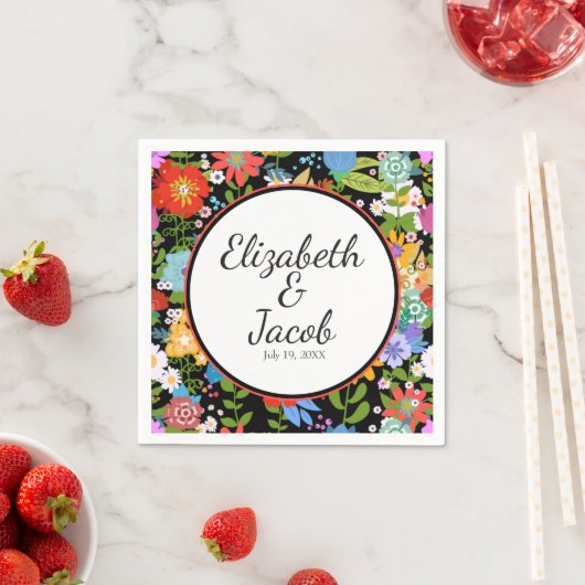 Serviette En Papier Mariage d'art populaire mexicain (En situation)