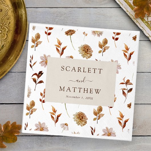 Serviette En Papier Mariage d'automne