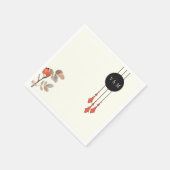 Serviette En Papier Mariage d'automne à minuit (Coin)