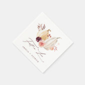 Serviette En Papier Mariage d'automne Citrouille Coup de foudre (Coin)