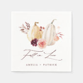 Serviette En Papier Mariage d'automne de citrouille Tomber amoureux (Devant)
