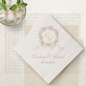Serviette En Papier Mariage d'automne Monogramme