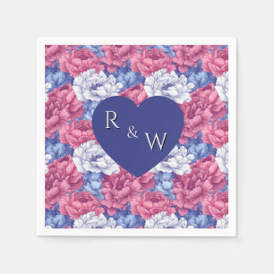 Serviette En Papier Mariage d'automne thématique aux pivoines mignonne