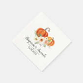 Serviette En Papier Mariage de automne Citrouille Rustica (Coin)