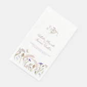 Serviette En Papier mariage de automne d'aquarelle botanique fleur sau (Coin)