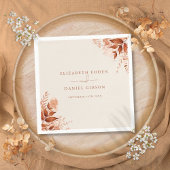 Serviette En Papier Mariage de automne d'automne floral rustique