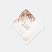 Serviette En Papier Mariage de automne floral rustique (Coin)