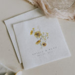 Serviette En Papier Mariage de automne Rustic Sunflower Cocktail Napki<br><div class="desc">Il s'agit d'un élégant modèle de serviette de tournesol avec de beaux tournesols aquarelle et des teintes de sauge crème. Tous les textes et polices sont modifiables sur ce design de tournesol rustique. Les seules couleurs qui ne sont pas modifiables sont les couleurs de l'aquarelle design floral // Pour les...</div>