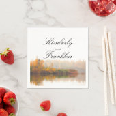 Serviette En Papier Mariage de automne rustique (En situation)