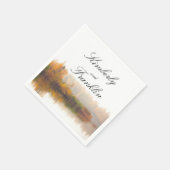 Serviette En Papier Mariage de automne rustique (Coin)