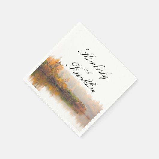 Serviette En Papier Mariage de automne rustique (Coin)