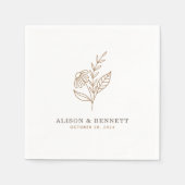 Serviette En Papier Mariage de automne Sprig d'automne (Devant)