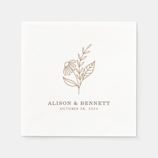 Serviette En Papier Mariage de automne Sprig d'automne (Devant)