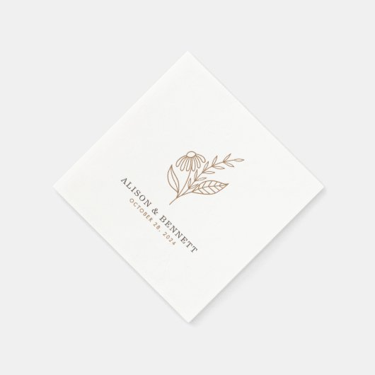 Serviette En Papier Mariage de automne Sprig d'automne (Coin)