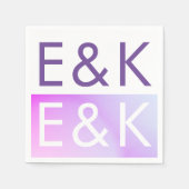 Serviette En Papier Mariage de automne violet ultra moderne (Devant)