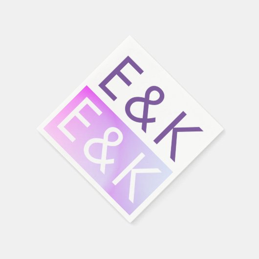 Serviette En Papier Mariage de automne violet ultra moderne (Coin)