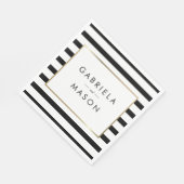 Serviette En Papier Mariage de bande classique | Faux Gold Foil (Coin)