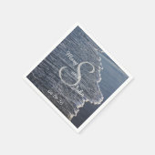 Serviette En Papier Mariage de beauté Shoreline (Coin)