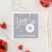 Serviette En Papier Mariage de beigne mignonne / Partie d'engagement / (En situation)