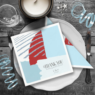 Serviette En Papier Mariage de bloc de couleur - ID d'hiver 740