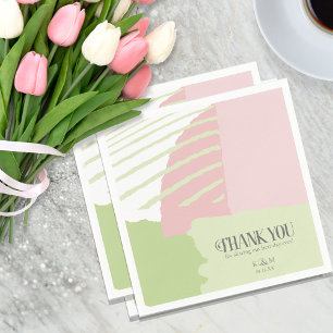 Serviette En Papier Mariage de blocs de couleurs - ID740
