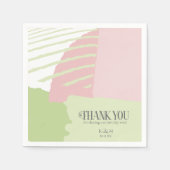 Serviette En Papier Mariage de blocs de couleurs - ID740 (Devant)