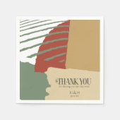 Serviette En Papier Mariage de blocs de couleurs ID d'automne 740 (Devant)