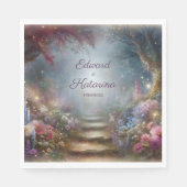 Serviette En Papier Mariage de bois mystique (Devant)