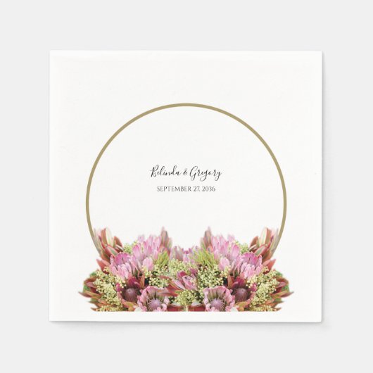 Serviette En Papier Mariage de bouquet de fleurs sauvages rustiques (Devant)