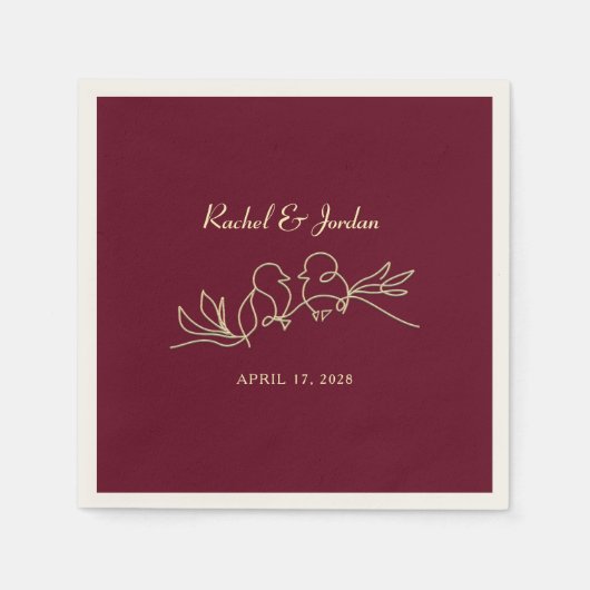 Serviette En Papier Mariage de Bourgogne (Devant)