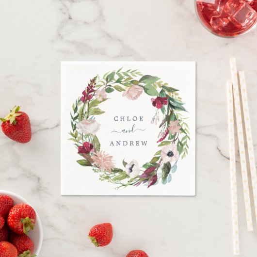 Serviette En Papier Mariage de Breeze tropical (En situation)