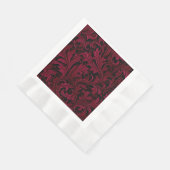 Serviette En Papier Mariage de Burgundy Paisley (Coin)