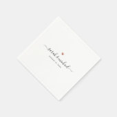 Serviette En Papier Mariage de calligraphie de script élégant personna (Coin)