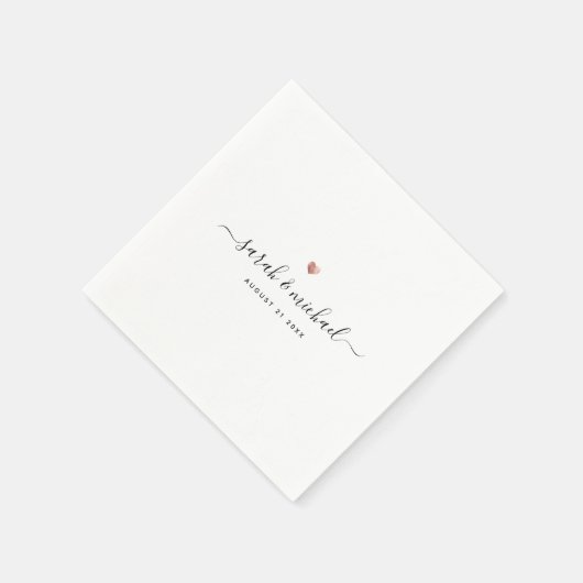 Serviette En Papier Mariage de calligraphie de script élégant personna (Coin)