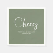 Serviette En Papier Mariage de calligraphie moderne (Devant)