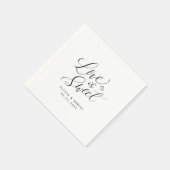 Serviette En Papier mariage de calligraphie moderne "l'amour est doux" (Coin)
