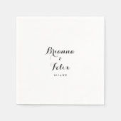 Serviette En Papier Mariage de calligraphie moderne Napkin (Devant)