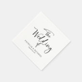 Serviette En Papier Mariage de calligraphie moderne simple (Coin)