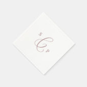 Serviette En Papier Mariage de calligraphie or Rose Delicy (Coin)