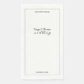 Serviette En Papier Mariage de calligraphie rustique (Devant)