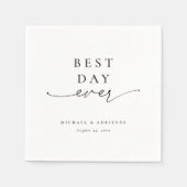 Serviette En Papier Mariage de calligraphie simple (Devant)