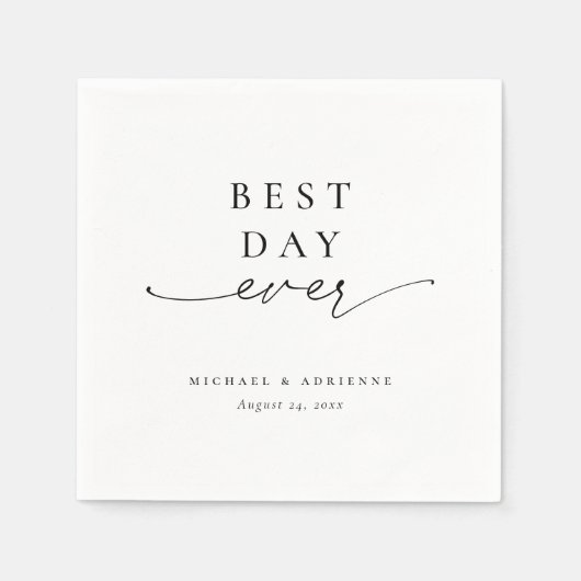 Serviette En Papier Mariage de calligraphie simple (Devant)